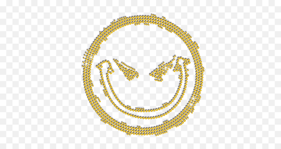 Evil Smiley Face Iron - Dot Emoji,Smiley Face Chart Of Emotions And Sim