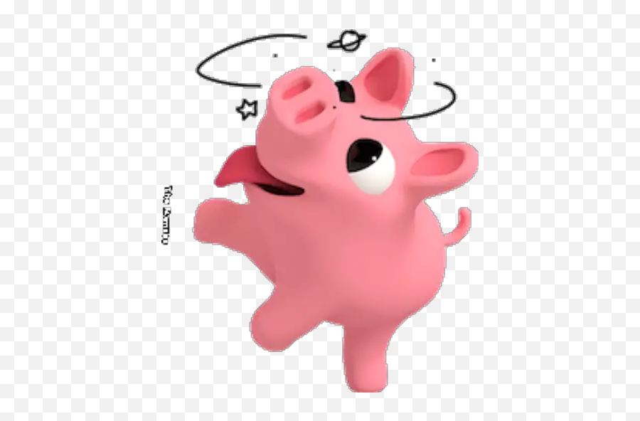 Cerdito Rosa 2 Stickers For Whatsapp Emoji,Rosa Pig Emojis