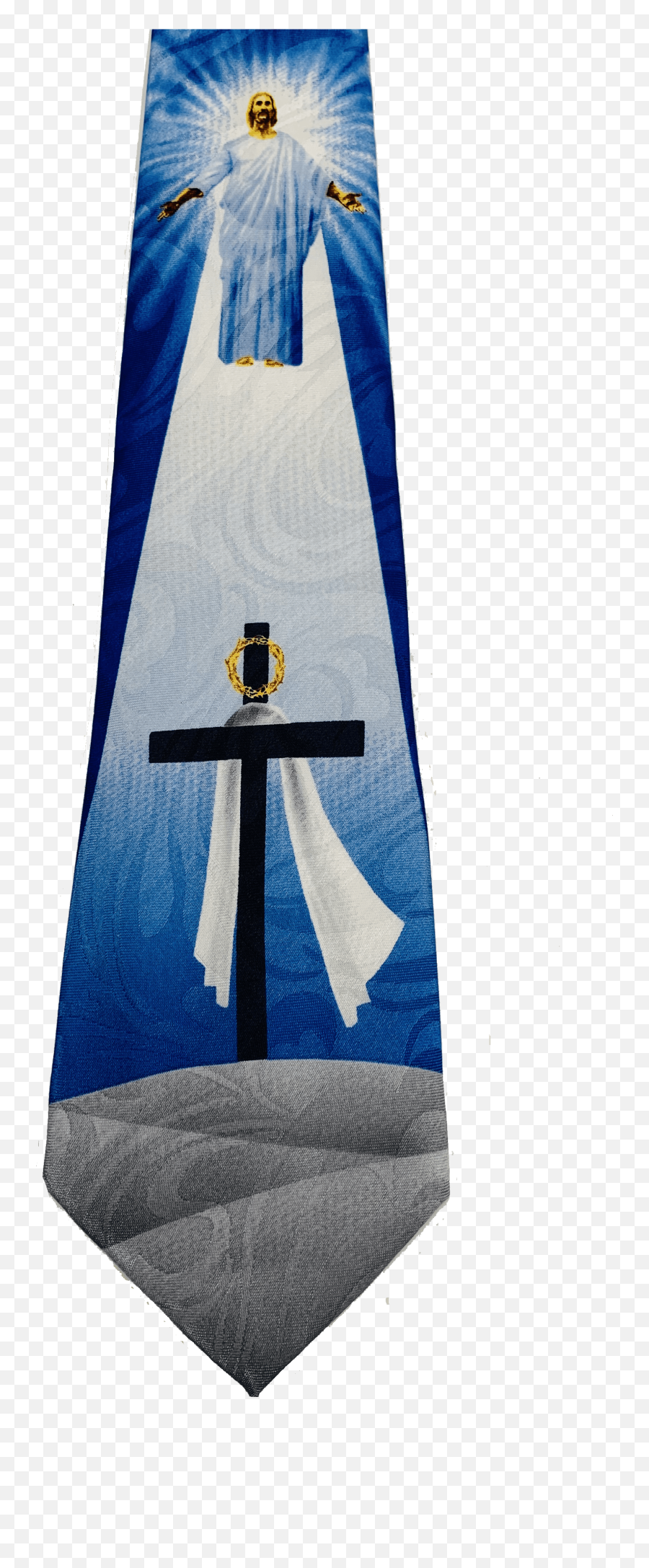 Christian Religious Necktie Jesus Neck Tie Sku 1025 Emoji,Blue Heart Emojis And Blue Butterflies Means Or Symbolic