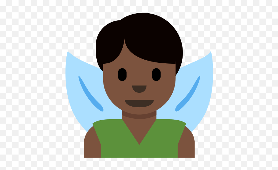 U200d Man Fairy Emoji With Dark Skin Tone Meaning And - Angel,Emoji Skin Tones