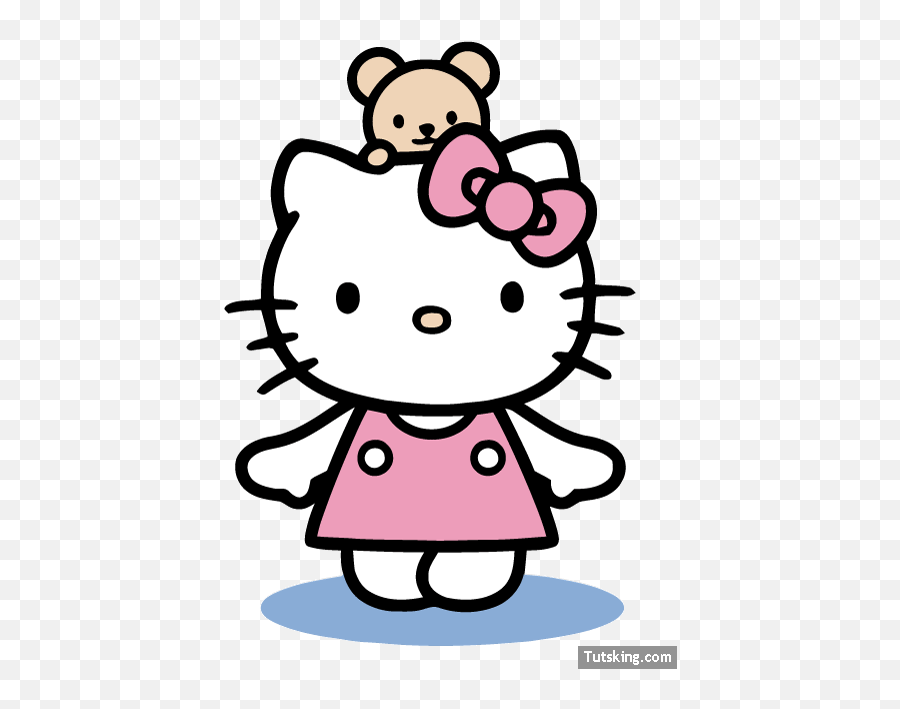 Hello Kitty With Teddy Bear Clip Art Free Download - Hello Kitty With Teddy Bear Emoji,Teddy Bear Emojis