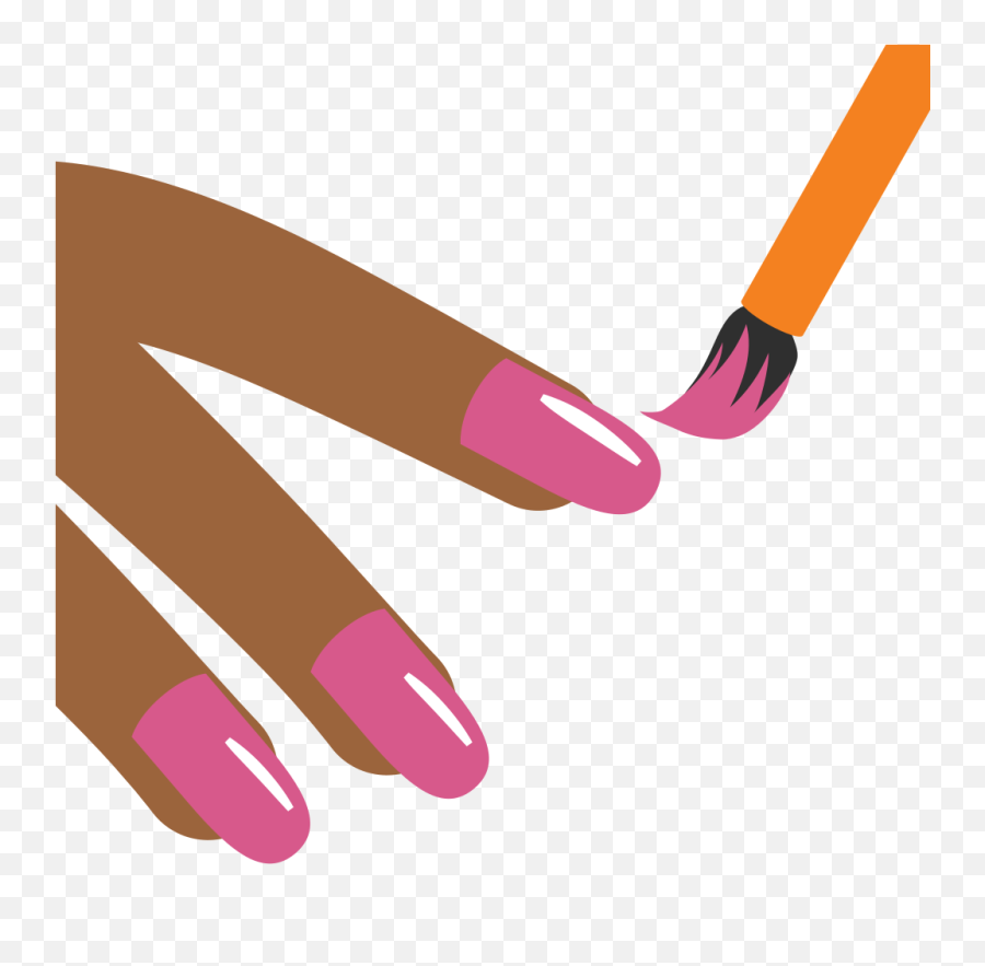 Medium - Nail Polish Clipart Emoji,Painting Nails Emoji