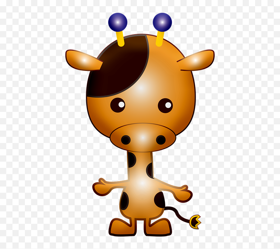 Free Photo Giraffe Kawaii Animal Chibi Cartoon Animal Cute - Dot Emoji,Chibi Emotions