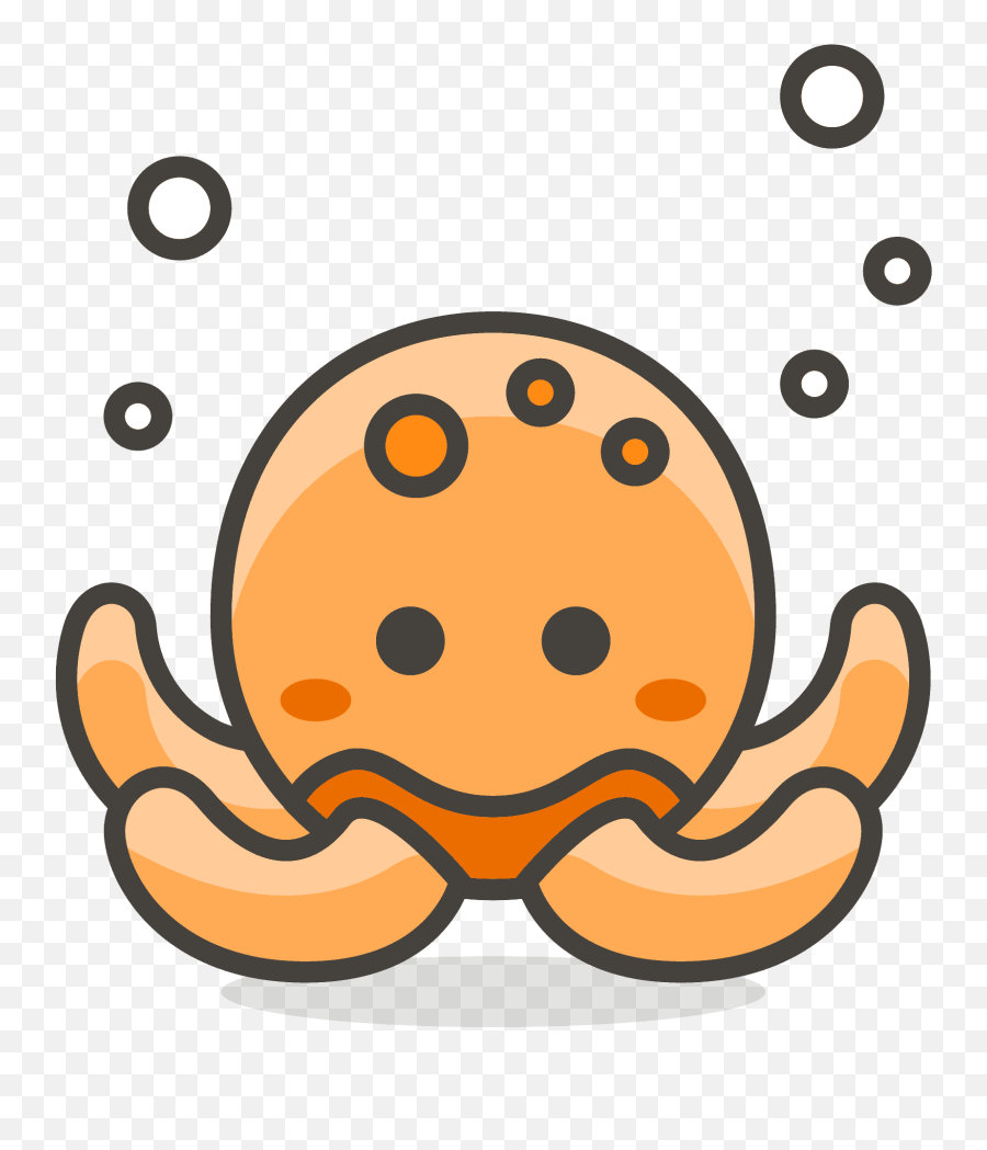 Octopus Emoji Icon Of Colored Outline - Icone Poulpe,Tentacle Emoji