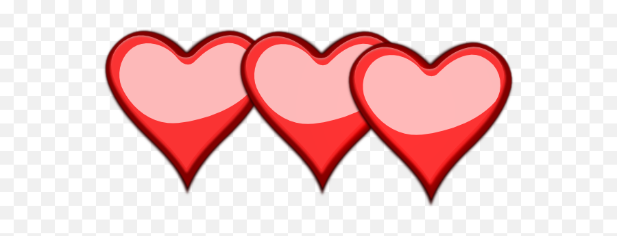 3 Hearts Clipart - Clip Art Library Three Hearts Clipart Emoji,Three Heart Emoji
