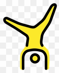 Person Cartwheeling Emoji - Bonequinho Fazendo Ginástica Png,Gymnastics Emoji For Iphone
