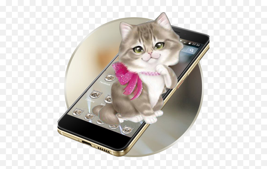 Cute Kitty Cat 2d Theme - Iphone Emoji,Cat Emojis For Android