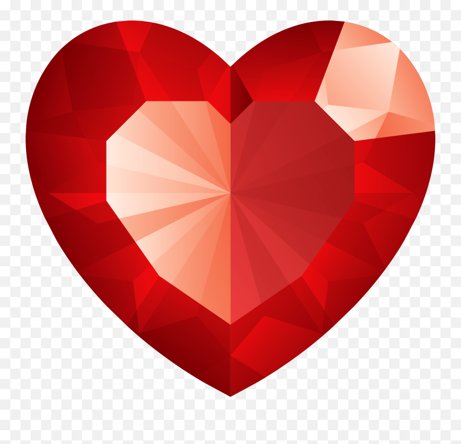 Diamond Heart Png Transparent Red - Diamond Heart Png Emoji,Diamond Emoji Png