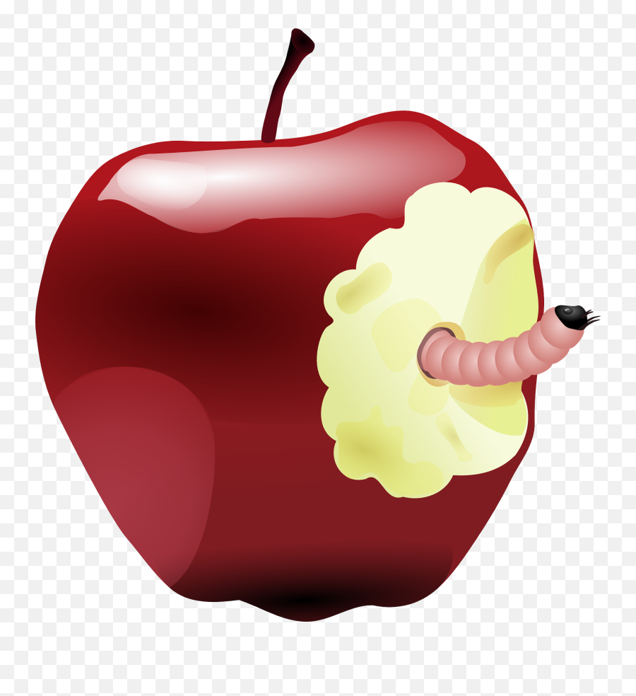 Apple Snow White Png - Clip Art Library Apple With Worm Emoji,Apple Emoji Food