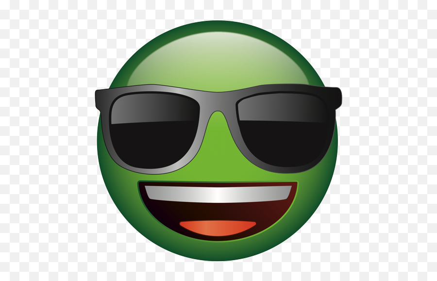 Grinning Face With Sunglasses Variant - Red Emoji With Glasses,Sunglass Emoji