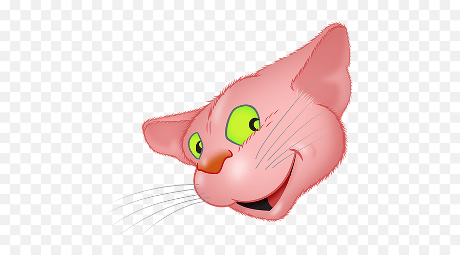 Pink Cat Emoji - Happy,Pink Cat Emoji