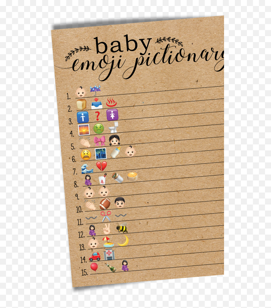 Baby Shower Emoji Game - Emoji Pictionary Baby Shower Español,Wedding Emoji Pictionary