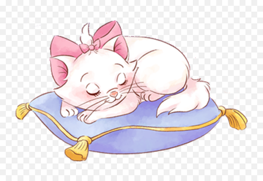 Marie Disney Girly Sticker - Good Night Cat Marie Emoji,Marie The Cat Emoji