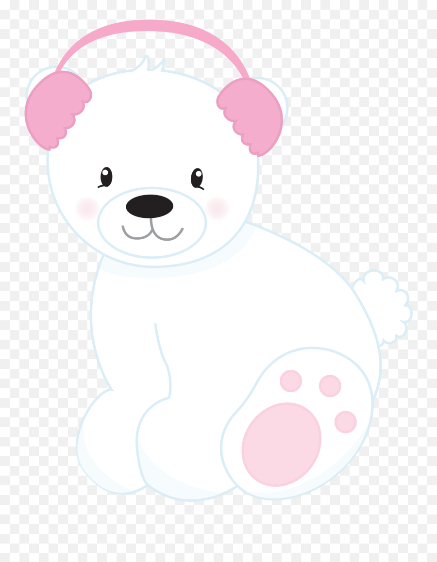 Cute Polar Bear Cute Animal Clipart - Soft Emoji,Polar Bear Clipart Emoticons
