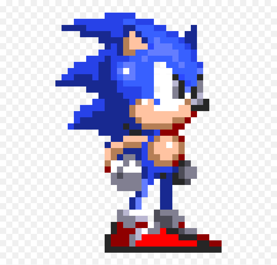 Pixel Art Gallery - Sonic Pixel Art Emoji,Spooped Emoticon