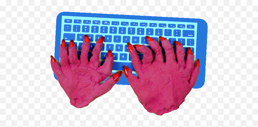 Media Kit Erma Fiend - Teclado Español Macbook Pro Emoji,Gif Emoticon Typing At Laptop Head Hitting