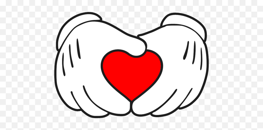 Pin - Transparent Mickey Hands Heart Emoji,Heart Shaped Mickey Emoji
