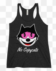 Bag Of Tricks Cat Racerback Tank Bag Of Tricks Cat - Woman Emoji,Grey Cat Emoticons For Facebook