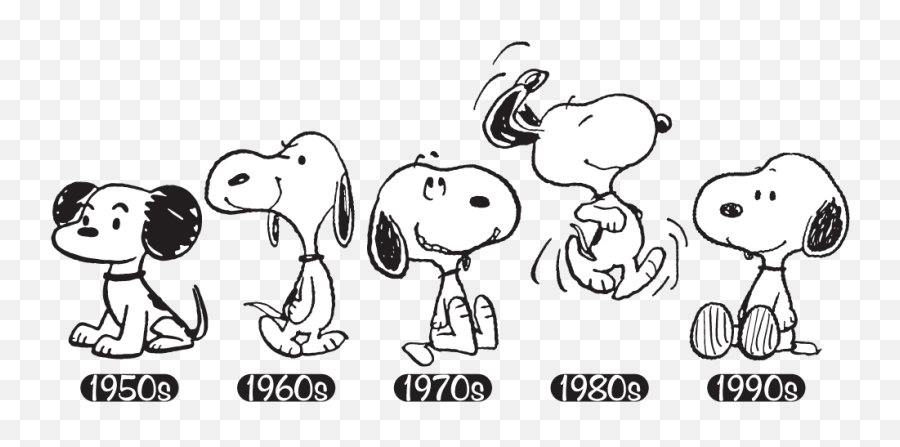 Brief History Of Snoopy - Old Snoopy Emoji,Sleepy Snoopy Emoticon