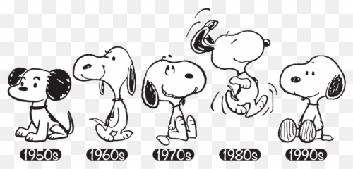 Brief History Of Snoopy - Old Snoopy Emoji,Sleepy Snoopy Emoticon