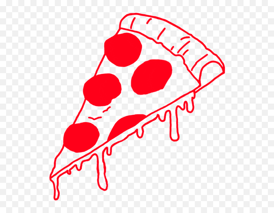 Pizza Night - Cute Pizza Clipart Black And White Emoji,Accept Award Emoticon Animated Gif