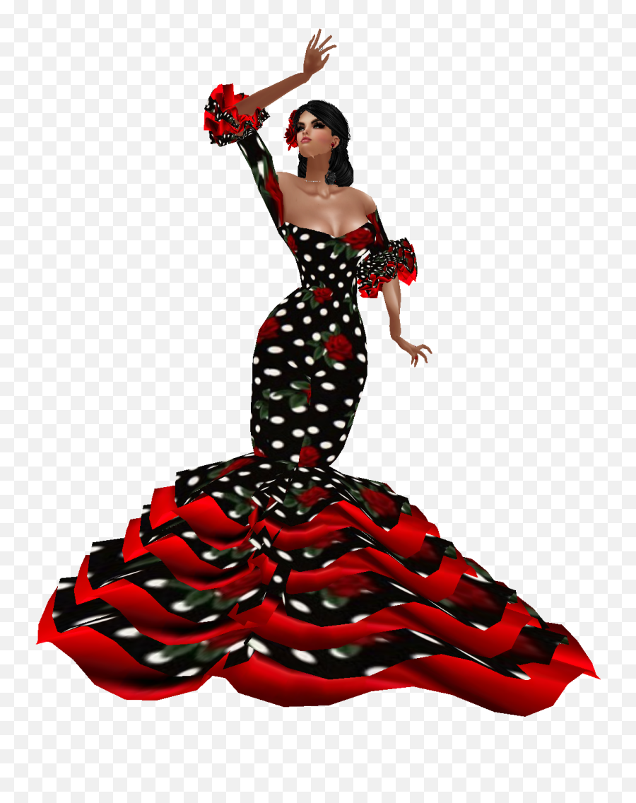Spain Dance Ole Woman Fantasygirl - Floor Length Emoji,Flamenco Dancer Emoji