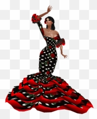 Spain Dance Ole Woman Fantasygirl - Floor Length Emoji,Flamenco Dancer Emoji