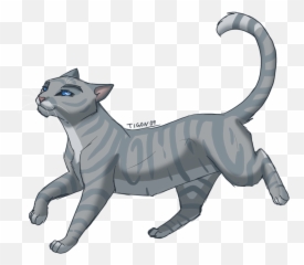 Grey Cat With Blue Eyes Clipart - Silverstream Warrior Cats Png Emoji,Grey Cat Emoji