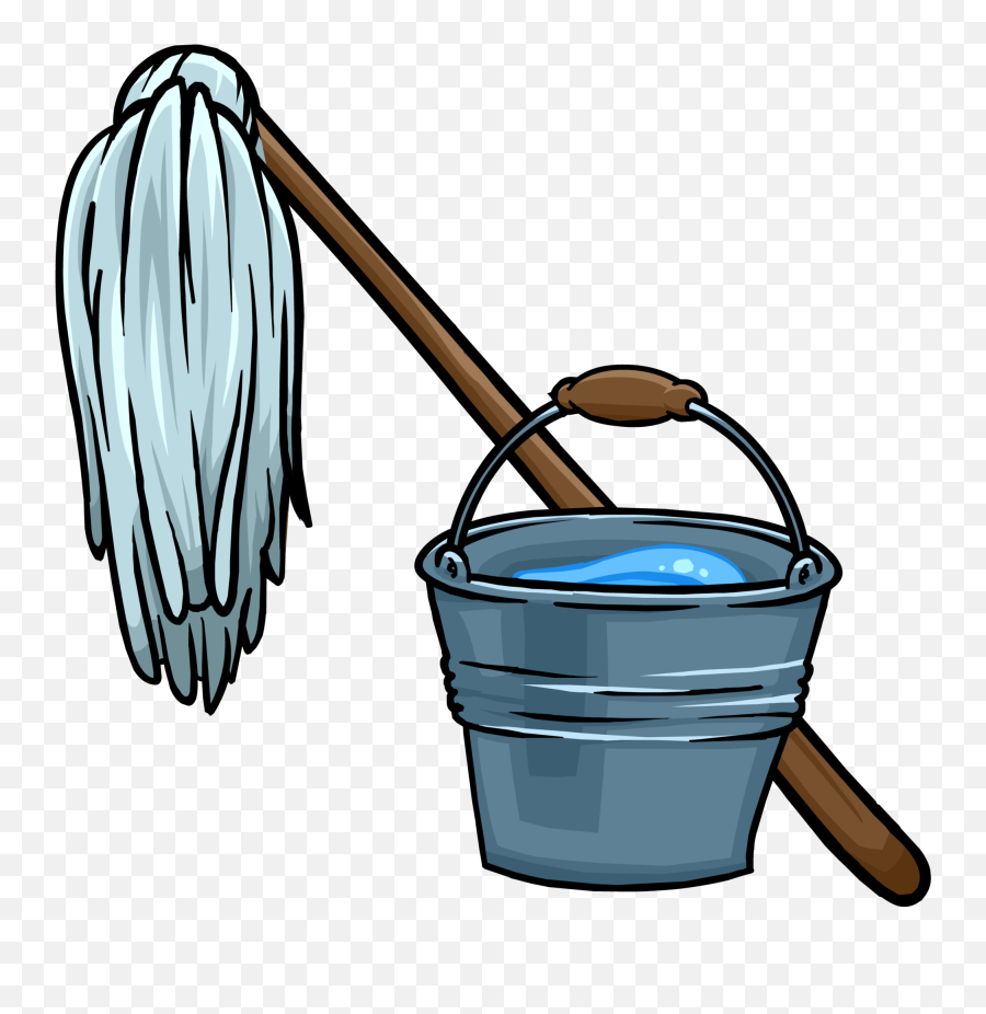 Mop And Bucket Club Penguin Wiki Fandom - Mop And Bucket Clipart Emoji,Bttv Hand Emojis