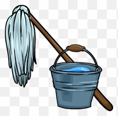Mop And Bucket Club Penguin Wiki Fandom - Mop And Bucket Clipart Emoji,Bttv Hand Emojis