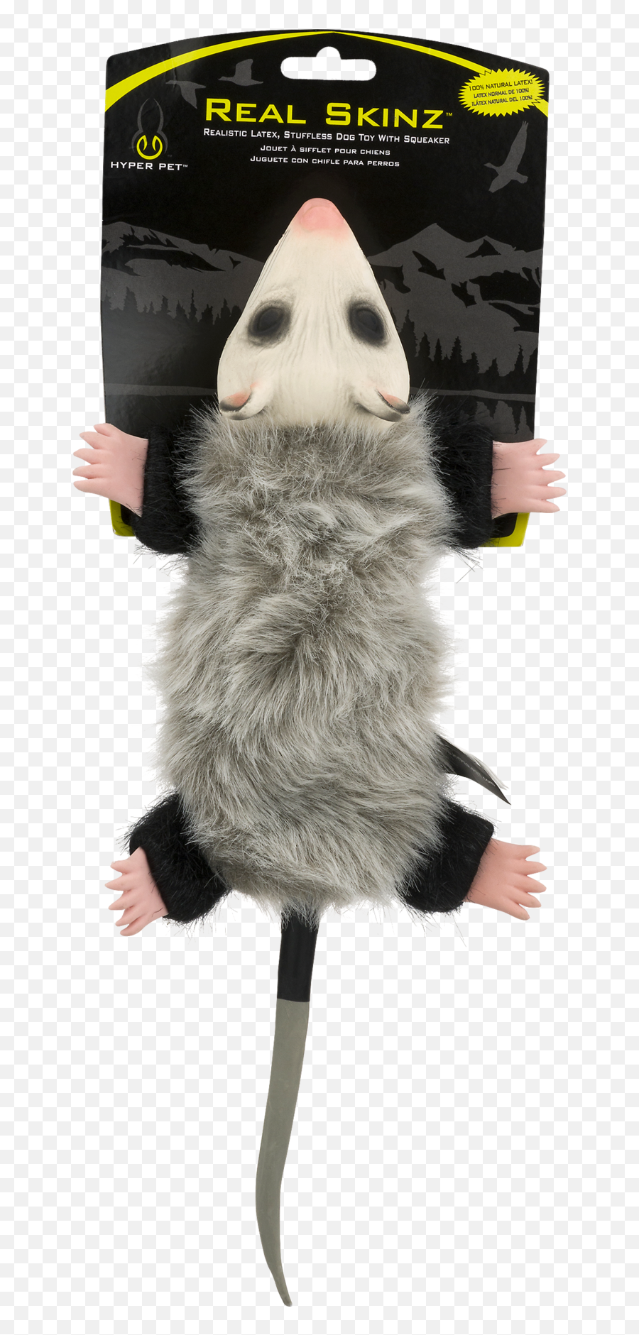 Hyper Pet Real Skinz Opossum Dog Toy - Cat Toy Emoji,Pawsom Tv Emoji Pillows