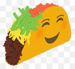 Smiley Taco Vinyl Decal - Taco Face Png Emoji,Vinyl Emoticon