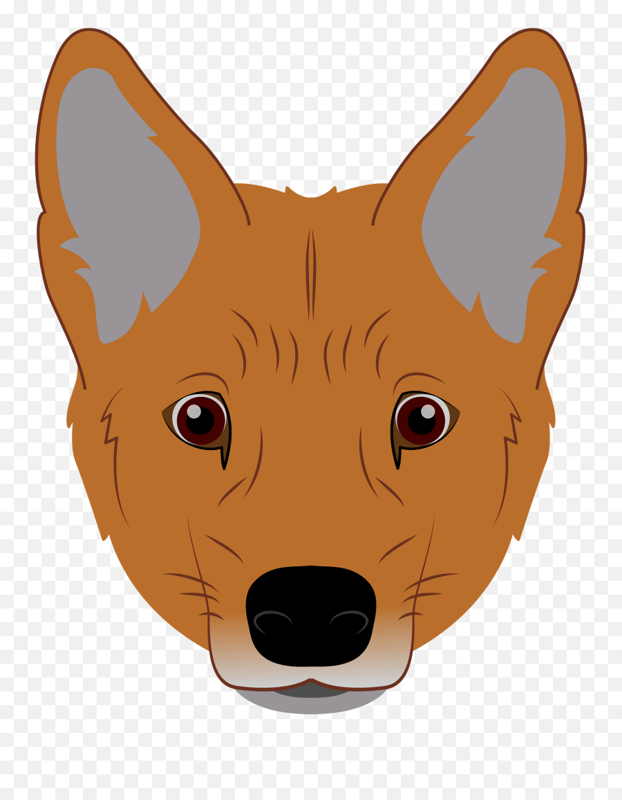Dingo Face Clipart Free Download Transparent Png Creazilla - Printable Dingo Mask Template Emoji,Labradoodle Emoji