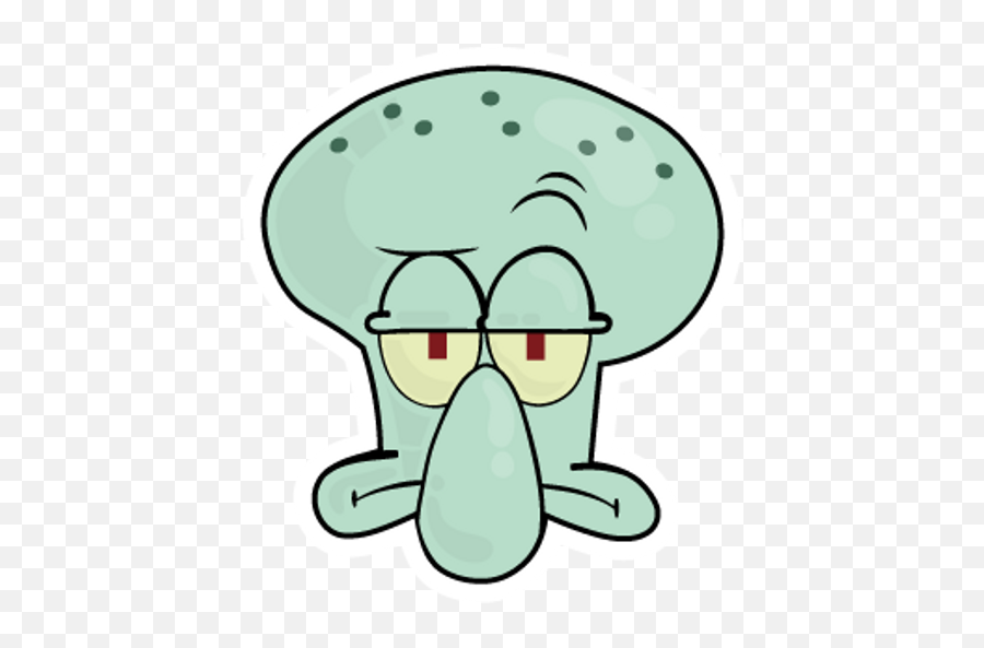 Squidward Face Sticker Sticker Squidward Emojisquidward Text Emoticon Free Emoji Png Images 