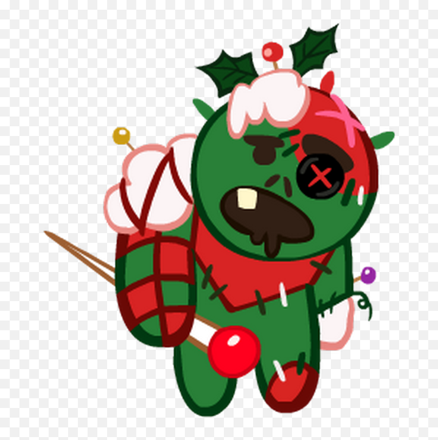 Zombie Cookie Rag Doll - Aesthetic Cookie Run Emoji,Large Emotions Rag Doll