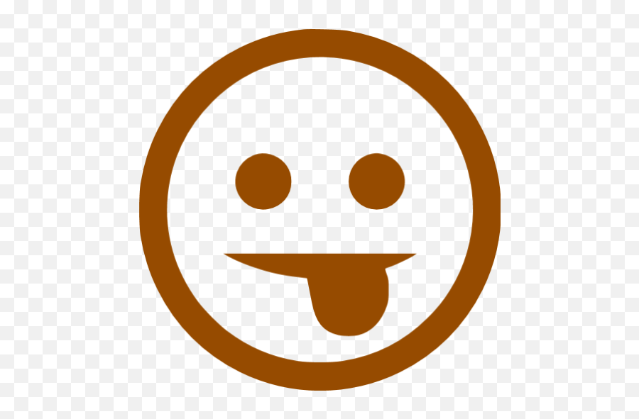 Brown Tongue Icon - Free Brown Emoticon Icons Emoji,Emoticon Brow Wag