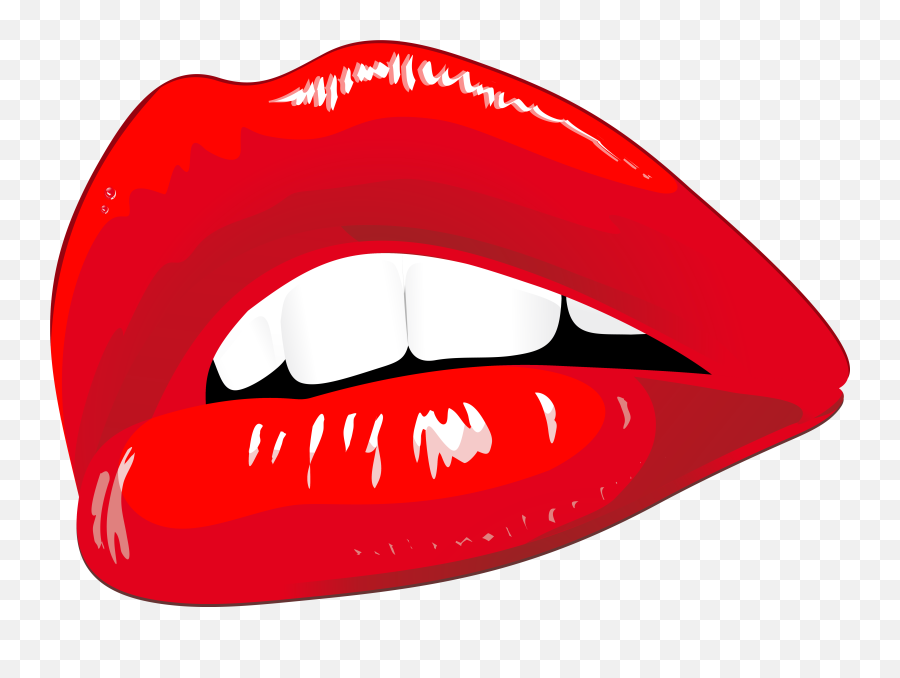 Lip Red Computer Icons Clip Art - Red Lip Clipart Emoji,Lipstick Emoji Transparent