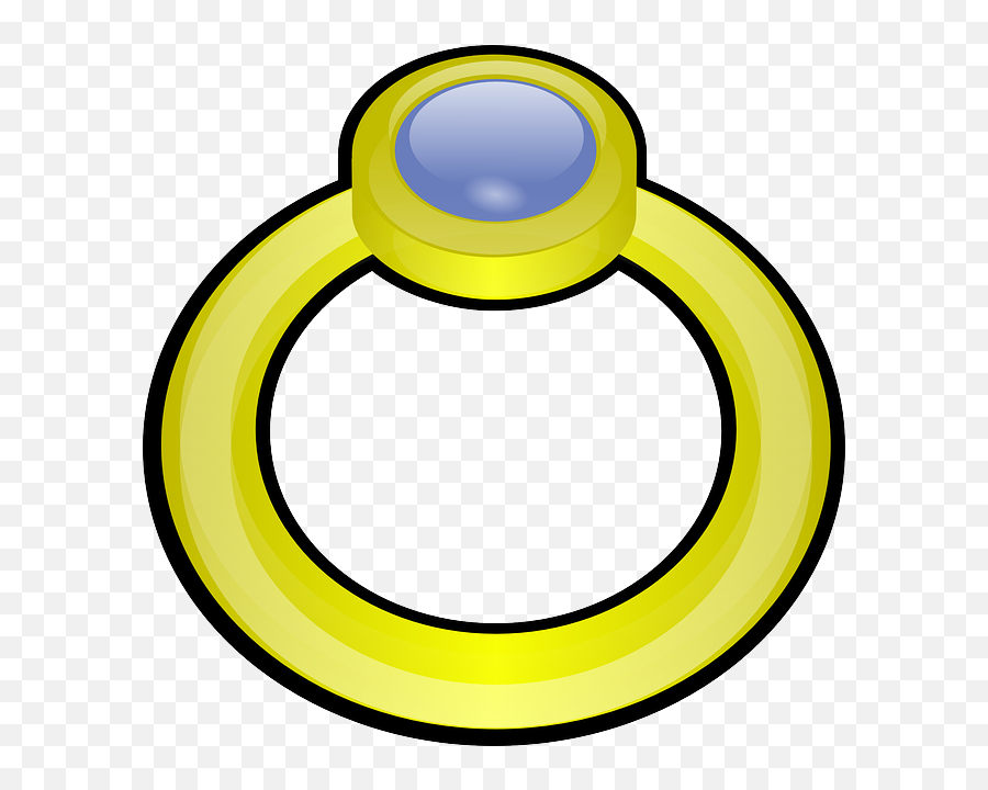 Golden Ring With Gem Clip Art At Vector - Ring Clip Art Emoji,Olympic Rings Emoji