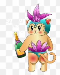 Samba Dizanejro - Samba Cat For Men Women Carnival Rio De Emoji,Bottled Emotions Art