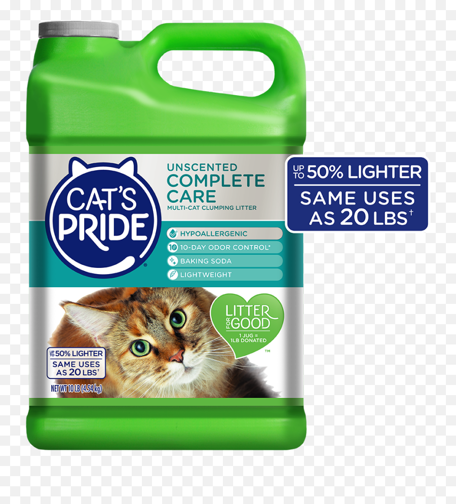 Catu0027s Pride Complete Care Unscented Multi - Cat Clumping Clay Cat Litter 10 Lb Jug Emoji,Cat Emotion Pancake Video