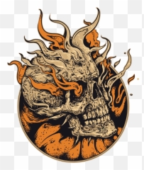 Download Art Skeleton Skull Illustration Vector Flame Human Emoji,Fire Emoticon Vector