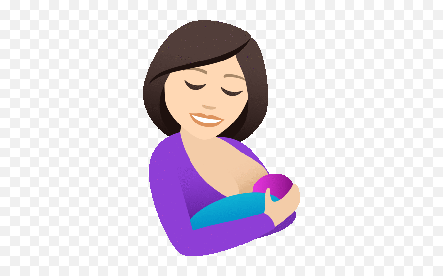 Breastfeeding Joypixels Sticker - Breastfeeding Joypixels Emoji,Black Hair Girl Emojis
