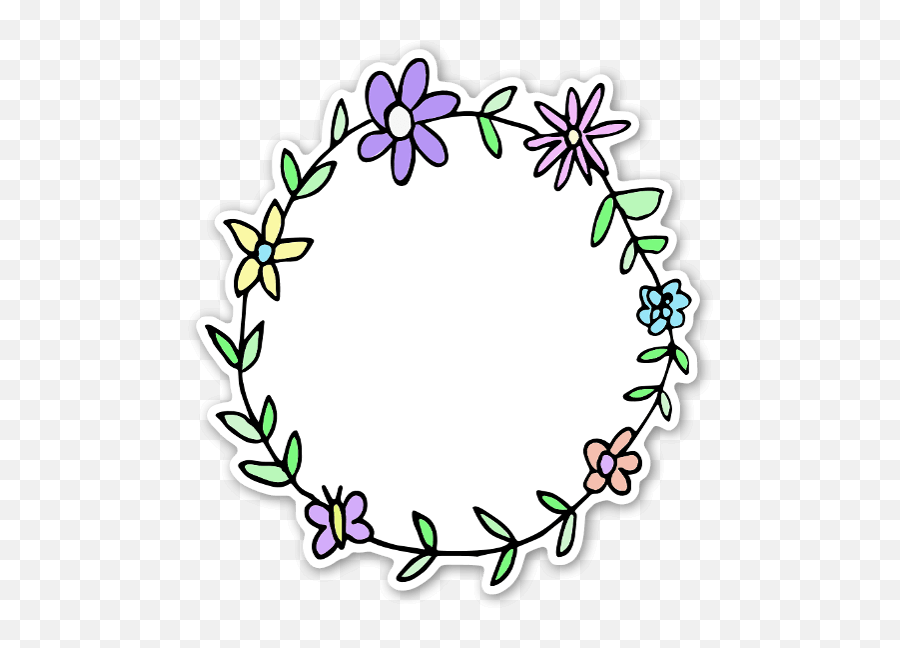 A Lovely Circle Of Flowers To Add In Your Text For - Flower Floral Emoji,Sakura Flower Emoji