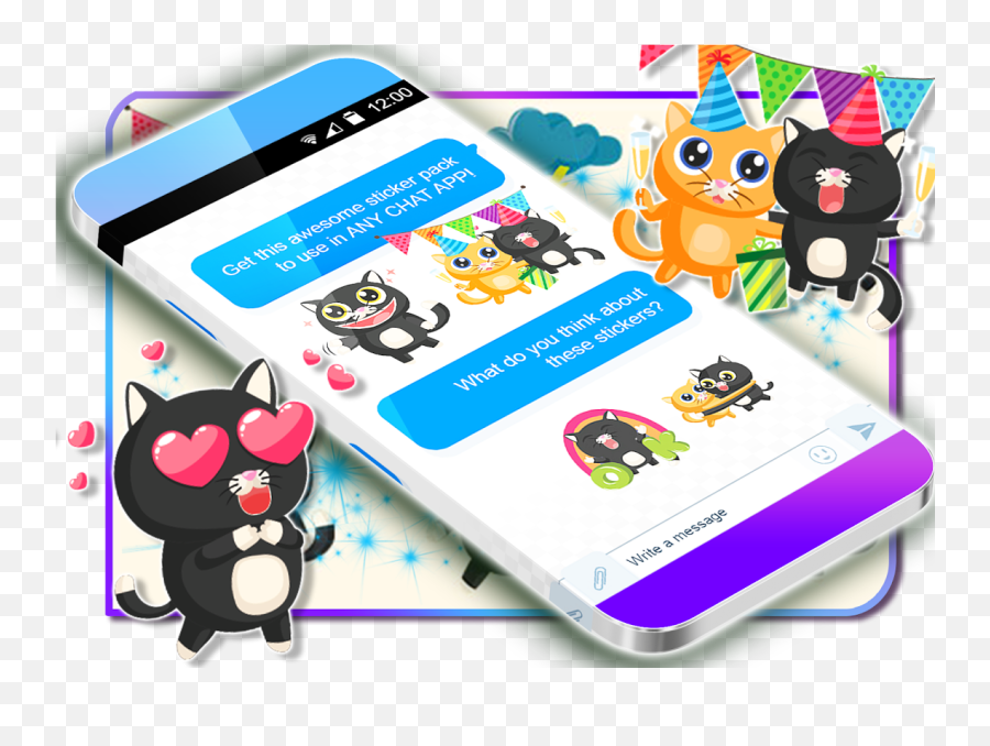 Kitty Messenger Stickers 1 - Smartphone Emoji,Telecharger Emoticon Pour Skype
