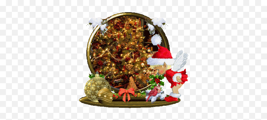 Reloj Navideño Gif Emoji,Wreath Emoji Copy And Paste