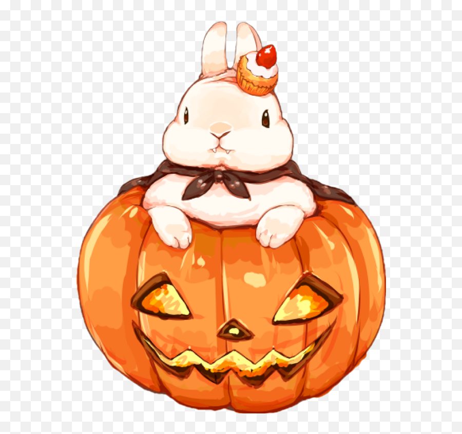 Pumpkin Sticker Challenge - Bunny Fall Halloween Transparent Emoji,Heart Eye Emoji Pumpkin Carving