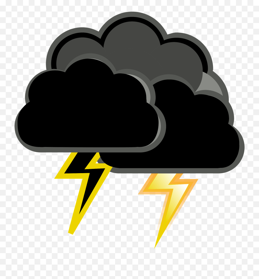 Weather Storm Clipart - Thunderstorm Rain Black Clouds Emoji,Thunderstorm Emoji