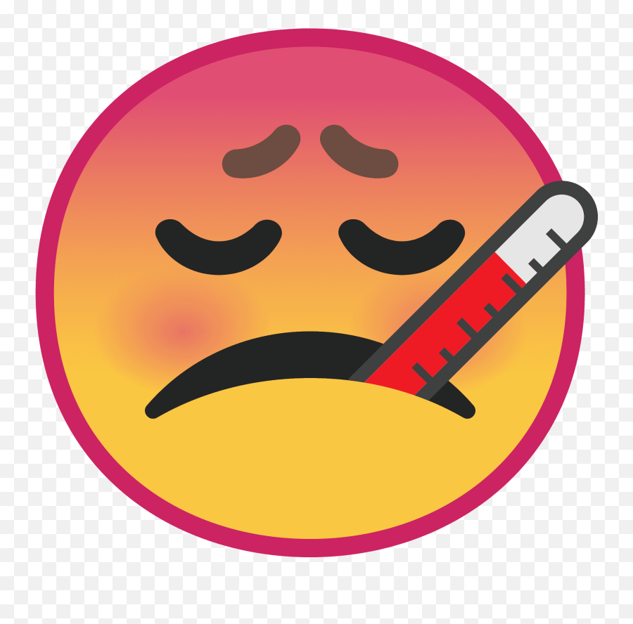 Face With Thermometer Free Icon Of Noto Emoji Smileys - Google,Eyebrows Smirking Emoticon