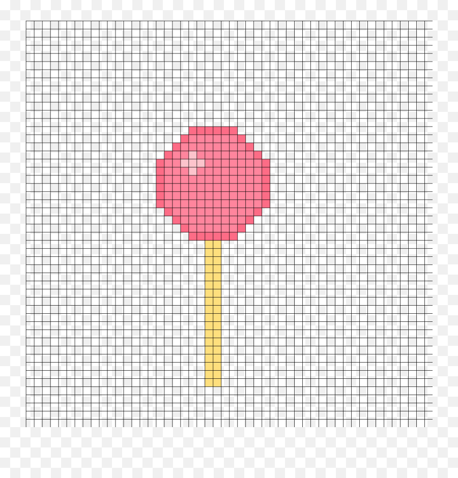 Pink Lollipop Perler Pattern Kandi Pattern Perler Patterns - Cuadricula Dibujos De Minecraft Emoji,Perler Bead Ideas Emojis