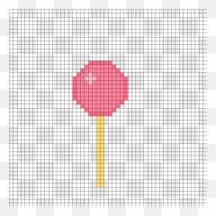 Pink Lollipop Perler Pattern Kandi Pattern Perler Patterns - Cuadricula Dibujos De Minecraft Emoji,Perler Bead Ideas Emojis